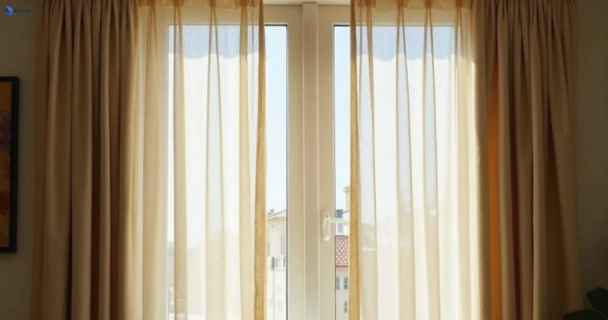 Dusty and dull curtains in parklea-nsw before steam cleaning